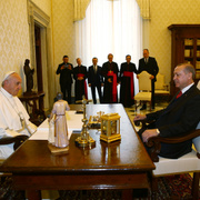 Erdoğan-Papa görüşmesinden ilk görüntüler