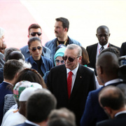 Cumhurbaşkanı Erdoğan'a Mali'de renkli karşılama!