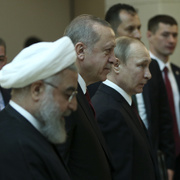 Dünya ajansları flaş geçti! Erdoğan Putin ve Ruhani pozu