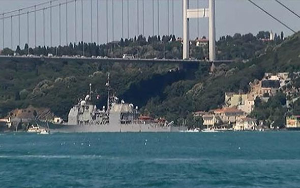 ABD savaş gemisi Boğazdan geçti ABD savaş gemisi Boğazdan geçti