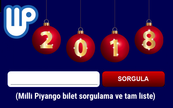 2018 yılbaşı bileti sorgula Milli Piyango tam liste