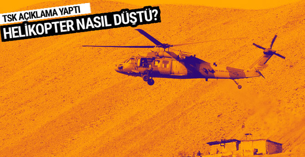 Roketle saldırı düzenlenen helikopter için TSKdan açıklama Roketle saldırı düzenlenen helikopter için TSKdan açıklama