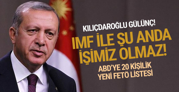 Erdoğan: Bizim IMF ile şu an herhangi bir işimiz olamaz... 