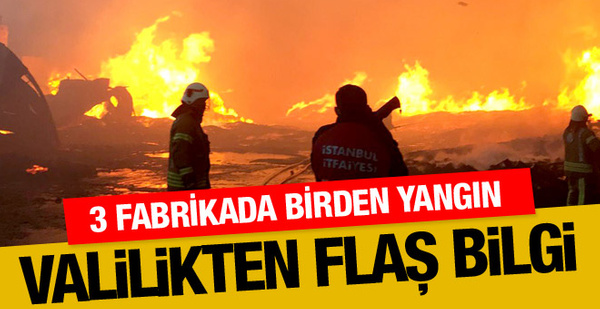 Esenyurtta 3 fabrikada yangın Esenyurtta 3 fabrikada yangın