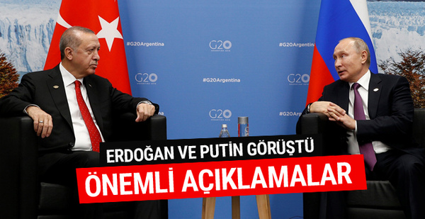Cumhurbaşkanı Erdoğan Putin ile görüştü