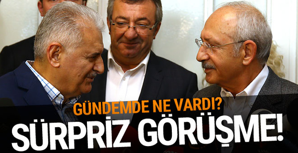 Meclis'te sürpriz görüşme Binali Yıldırım ve Kemal Kılıçdaroğlu