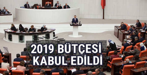 2019 yılı bütçesi 335 'evet' oyuyla kabul edildi