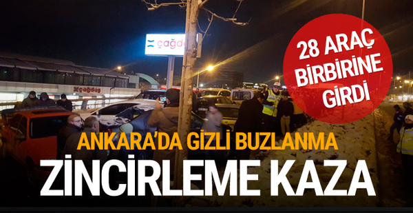 Ankara’da 28 araç birbirine girdi