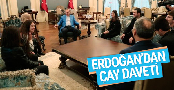 Erdoğan, o öğrencileri konutunda ağırladı