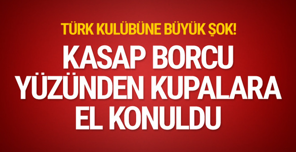 Kasap borcu nedeniyle Manisasporun kupaları haczedildi Kasap borcu nedeniyle Manisasporun kupaları haczedildi