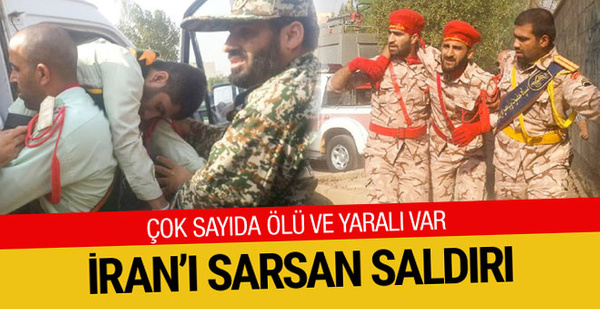 İran'da askeri geçit töreninde kalabalığa ateş açıldı Ruhani de oradaydı