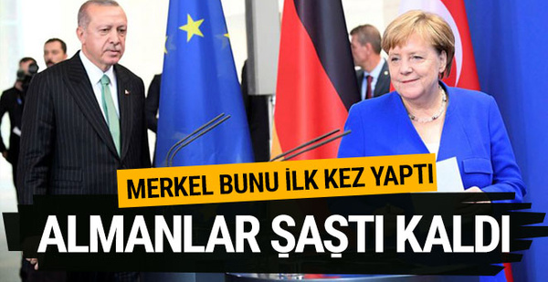 Angela Merkel bunu ilk kez yaptı Almanlar şaşırdı kaldı!