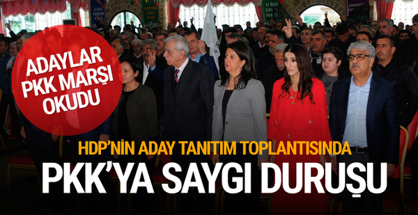 HDP'nin tanıtım toplantısında PKK rezaleti