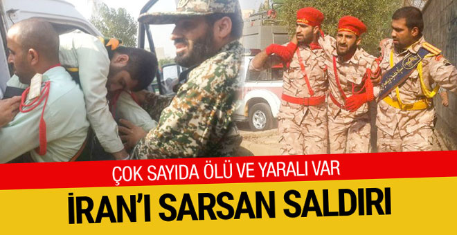 Ä°ran'da askeri geÃ§it tÃ¶reninde kalabalÄ±Äa ateÅ aÃ§Ä±ldÄ± Ruhani de oradaydÄ±
