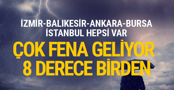 Son hava durumu İstanbul için uyarı soğuk hava geliyor