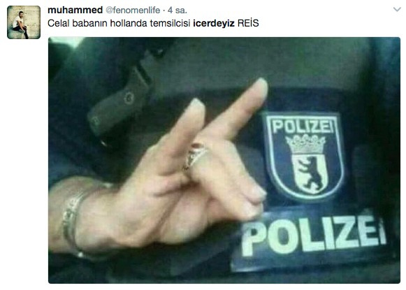 Bozkurt işareti yapan Alman polisi 'içerdeyiz sıkıntı yok'