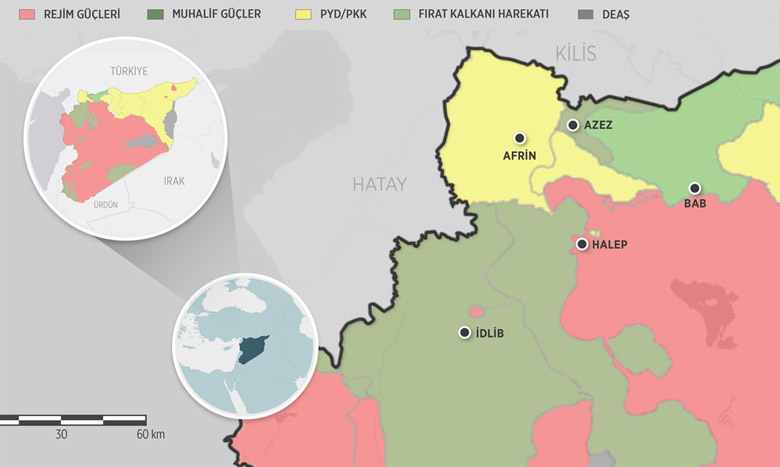 Afrin nerede haritası -Önemli Afrin gerçekleri TSK kaç günde alır?