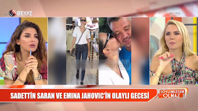 Beyaz TV'de olay Emina Jahoviç Saadettin Saran iddiası! Yatak odasından...