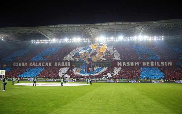 Trabzonspor Fenerbahçe maçına damga vuran koreografi!