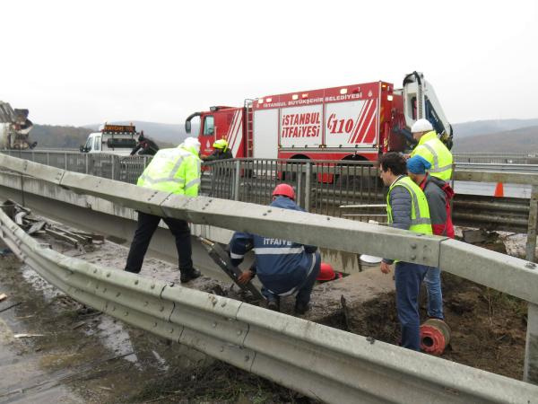3. Köprü yolunda beton mikseri viyadükten uçtu acı haber geldi