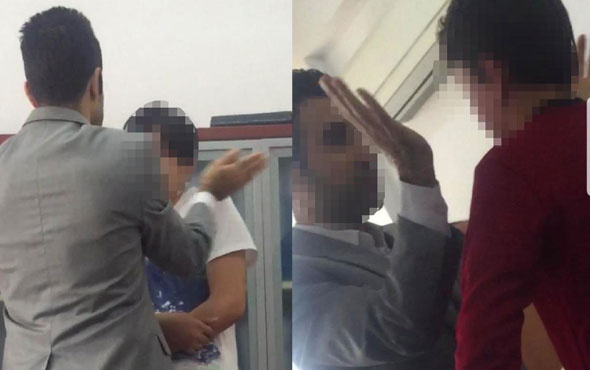 Öğrencilerini döven müdür yardımcısı kameralara fena yakalandı