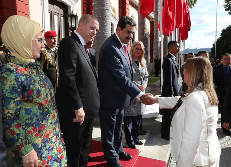 Cumhurbaşkanı Erdoğan, Venezuela Miraflores Sarayı’nda