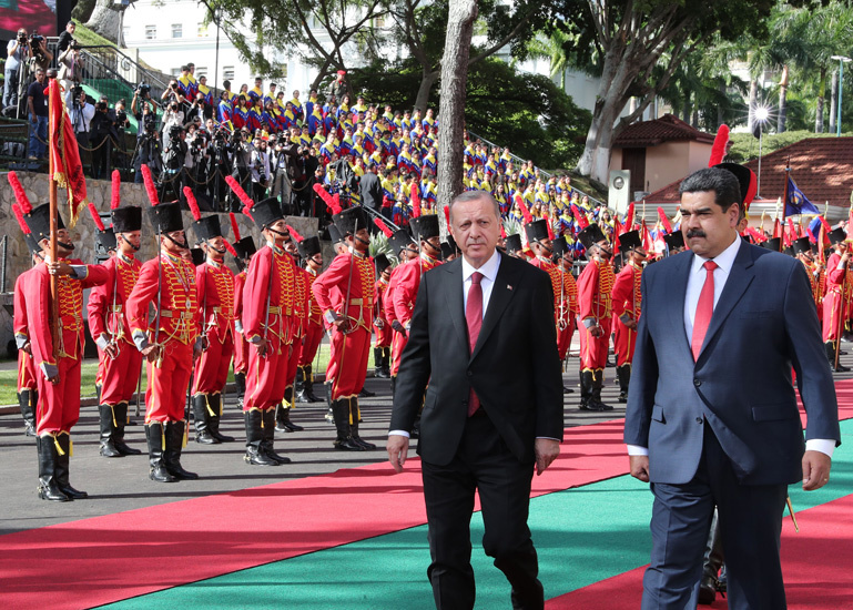 Cumhurbaşkanı Erdoğan, Venezuela Miraflores Sarayı’nda