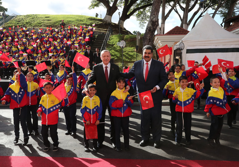 Cumhurbaşkanı Erdoğan, Venezuela Miraflores Sarayı’nda