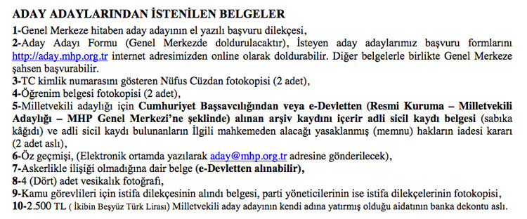 İYİ Parti - MHP - AK Parti milletvekili adaylık şartları CHP'nin ücretine bakın