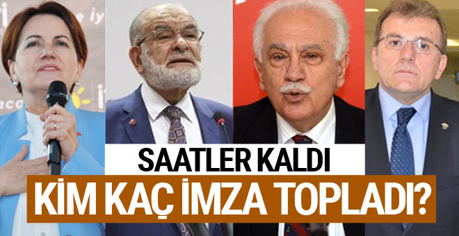 100 bin imzada son durum? Hangi lider kaç imza aldı?