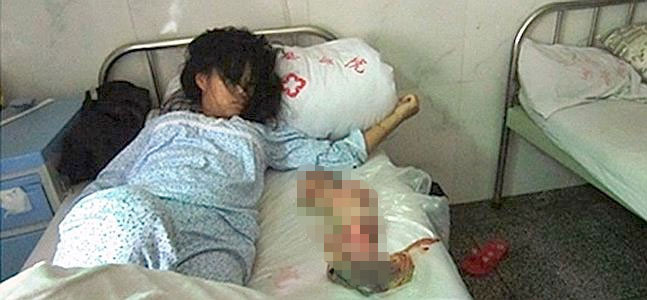 Çin'den olay kürtaj fotoğrafları