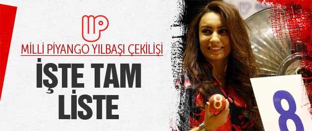 Milli Piyango yılbaşı çekilişi tam liste 2014