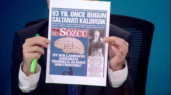 sözcü 1 kasım manşet