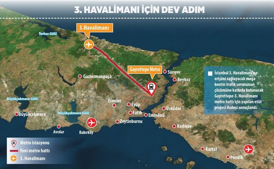 3. Havalimanı İçin 1 Milyar Euro'luk Metro!