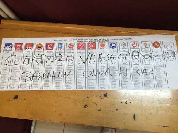 Taraftarlar oy pusulalarını bu hale getirdi!