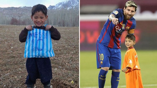 Afgan Murtaza'nın Messi hayali gerçek oldu