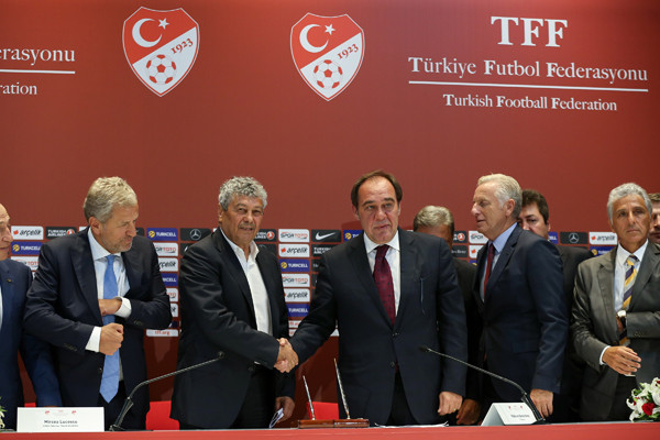 Mircea Lucescu, TFF Başkanı Yıldırım Demirören