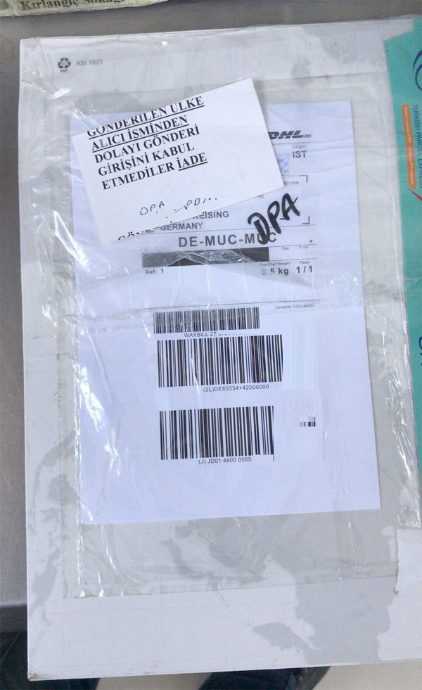 Almanya�dan skandal uygulama mektubu Türkiye�ye iade Almanya�dan skandal uygulama mektubu Türkiye�ye iade