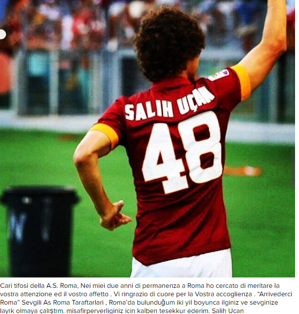 Salih Uçan taraftara veda etti