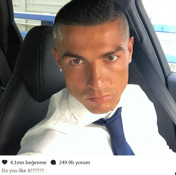 Cristiano Ronaldo yeni saç stiliyle şaşırttı