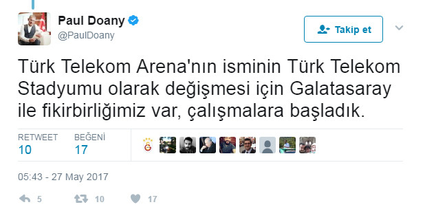 Türk Telekom CEO'su Paul Doany Twitter üzerinden