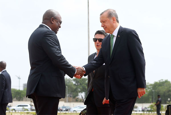 Erdoğan’ı Gana Devlet Başkanı John Dramani Mahama 