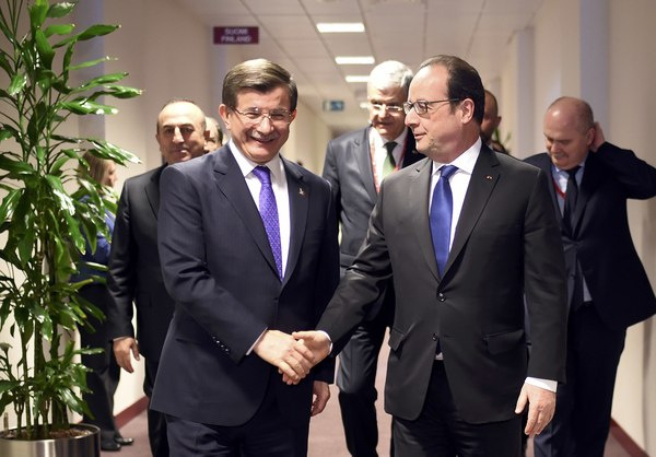 Brüksel Zirvesi Ahmet Davutoğlu François Hollande