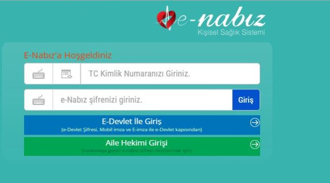 e nabiz uygulamasi e devlet sifresiyle giris yapma nasil olur internet haber