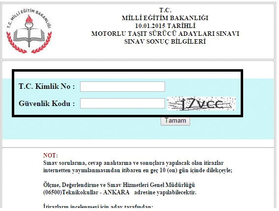 ehliyet sinav sonuclari meb sayfasina girilmiyor internet haber
