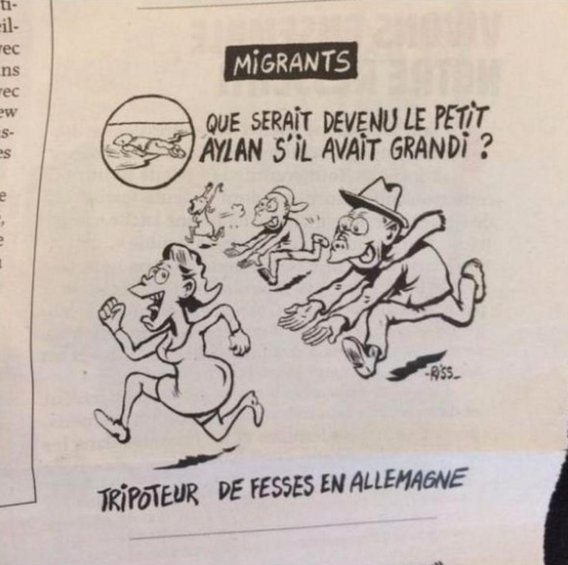 Charlie Hebdo Aylan Kurdi karikatürü
