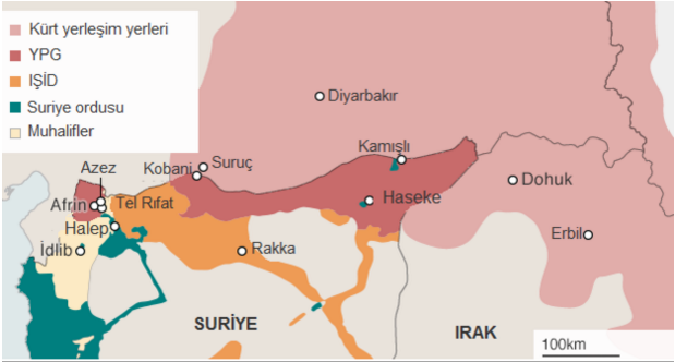 Tel Rıfat haritası Tel Rıfat nerede Türkiye'ye ne kadar uzakta