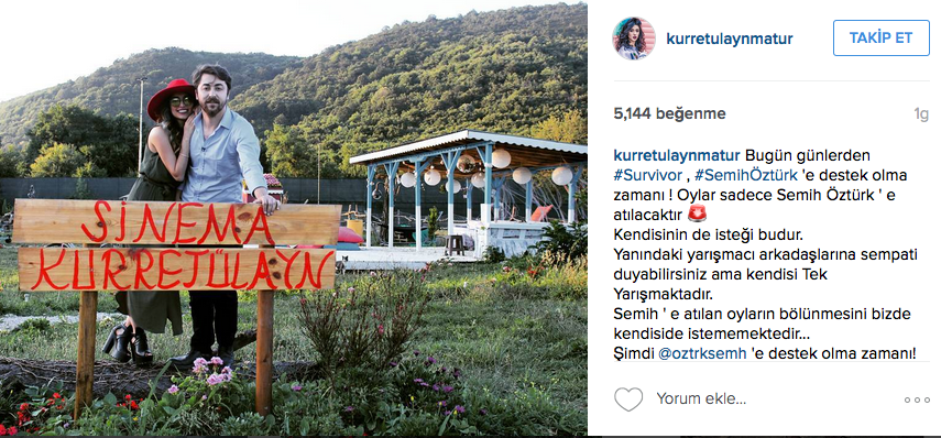 Survivor semih öztürk sms oylaması sonuçları sevgilisi instagram