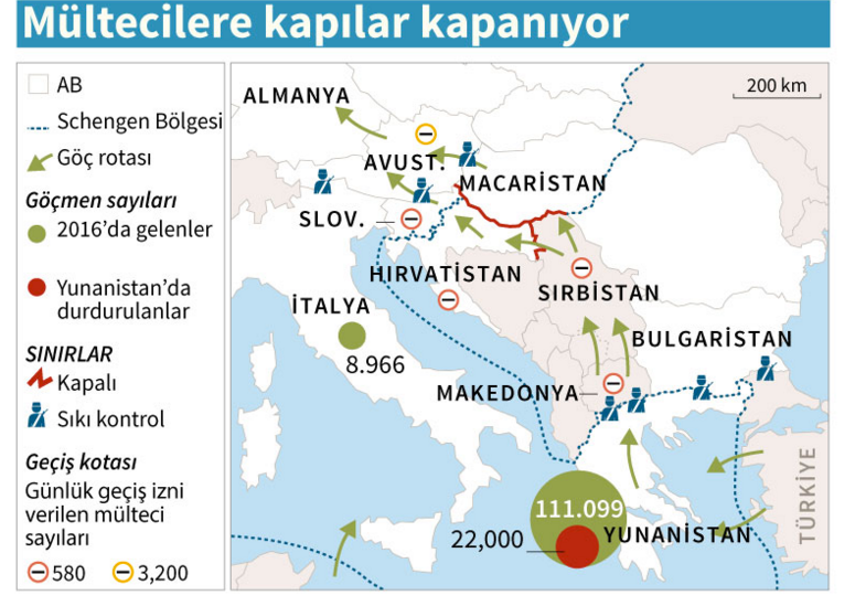 Suriyeli mültecilerin göç haritası