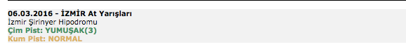 6 Mart 2016 Pazar İzmir at yarışı bülteni ve tahminleri